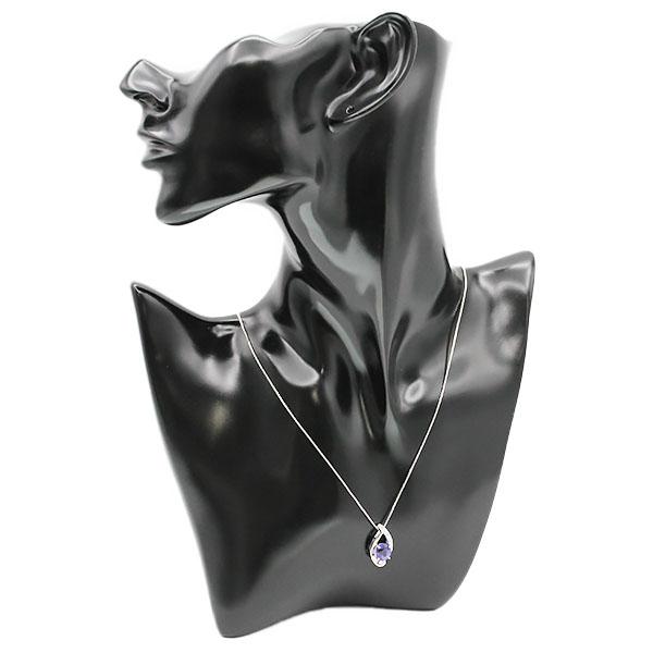 プラチナ タンザナイト ダイヤモンド スライドチェーン ネックレス 50cm TZ2.13ct D0.18ct PT850/900 6.9g レディース ソーティング 中古_7