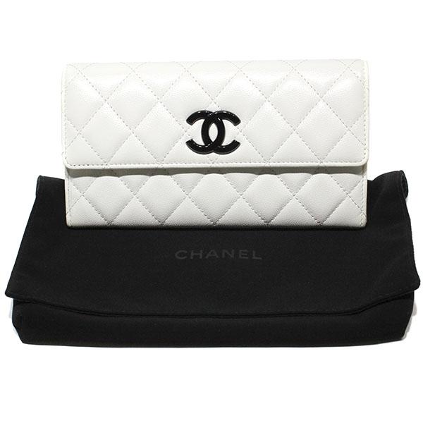 マトラッセ シャネル CHANEL キャビアスキン ココマーク 長財布