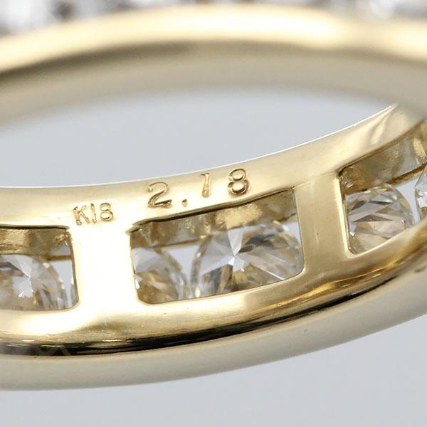 K18YG ダイヤモンド リング 9号 D2.18ct イエローゴールド750 18金 6.5