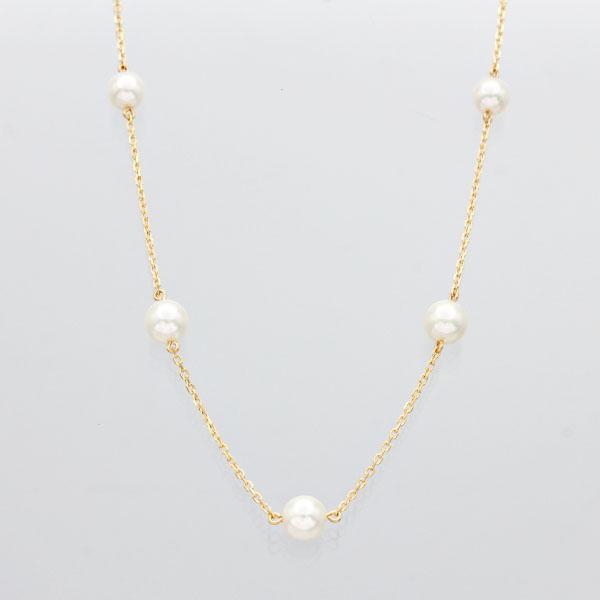 MIKIMOTO（ミキモト） パール ステーションネックレス 38cm