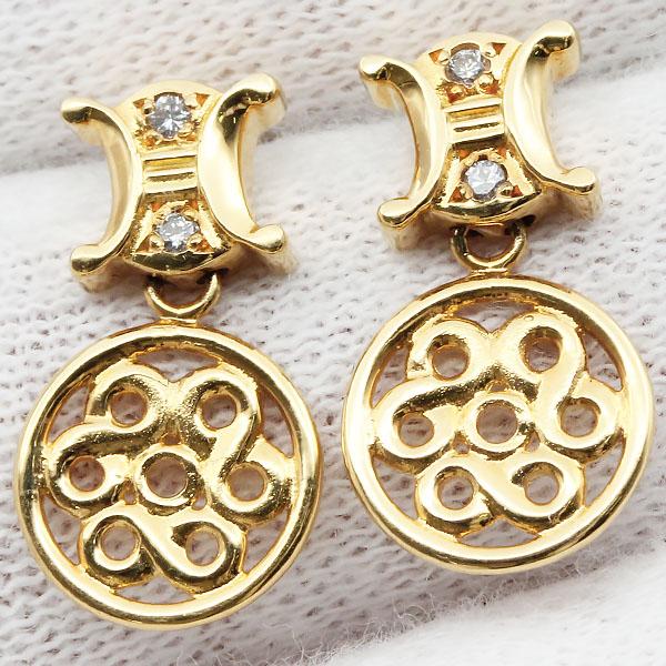 CELINE（セリーヌ） CELINE K18YG ダイヤモンド D0.02ct×2 ピアス 両耳