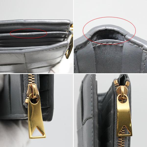 BOTTEGA VENETA マキシイントレチャート　二つ折り財布　グレー CASSETTE（BOTTEGA VENETA） ボッテガ・ヴェネタ カセット マキシ