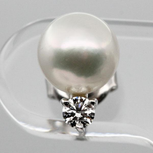 MIKIMOTO（ミキモト） アコヤ真珠 ダイヤモンド ピアス PE-955PU K18WG