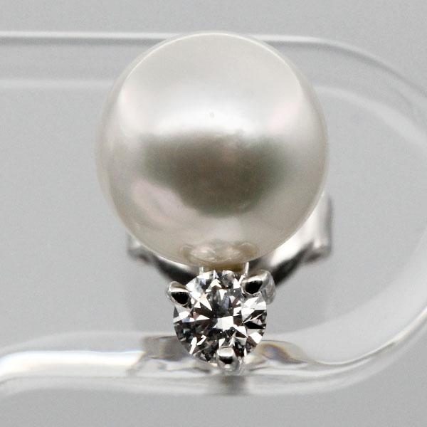 MIKIMOTO（ミキモト） アコヤ真珠 ダイヤモンド ピアス PE-955PU K18WG