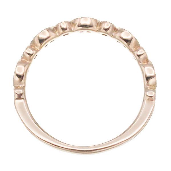 agete（アガット） ミルグレイン リング K18PG ダイヤモンド D0.14ct 