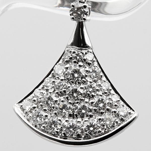 ディーヴァ ドリーム ブルガリ BVLGARI ピアス K18WG ダイヤモンド