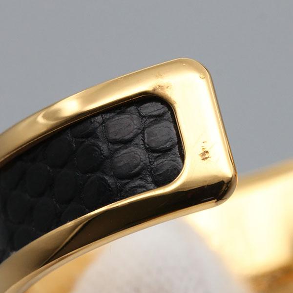 HERMES（エルメス） オランプ ピアス GP リザード ゴールド金具 両耳