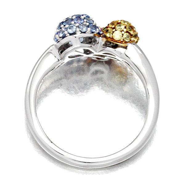 K18WG サファイアリング・ネックレスセット K18WG/YG/PG サファイア リング/ネックレス 2点セット ゴールド750 S1