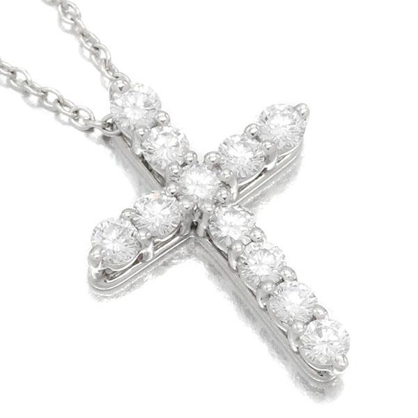 Tiffany & Co. クロスモチーフ ネックレス プラチナ PT TIFFANY&Co.（ティファニー） プラチナ クロスモチーフ ダイヤモンド
