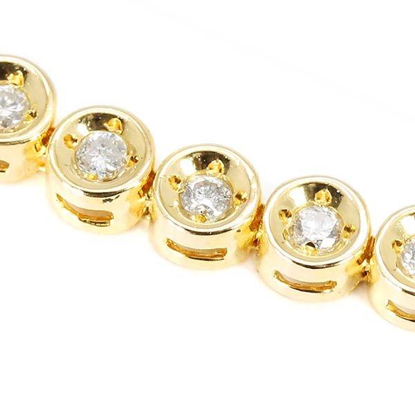 天然ダイヤモンドブレスレットK18YG D1.00ct 18cm