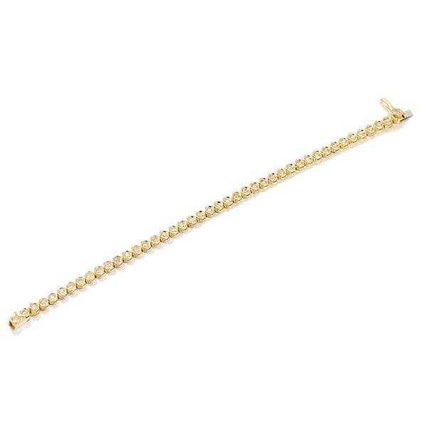 K18YG ダイヤモンド テニス ブレスレット 18cm D1.00ct イエロー