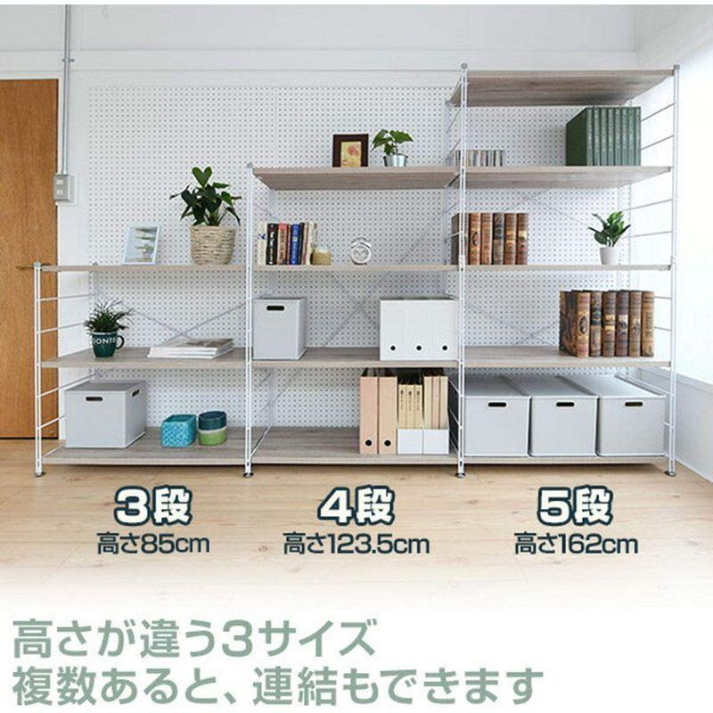 山善 ラック オープンシェルフ 幅85.5×奥行41.5×高さ162cm 5段 連結可能 簡単高さ調節 耐荷重約25kg(棚板1枚あたり) ラック オープンシェルフ 幅85 5×奥行41 5×高さ162cm 5段 連結可能 簡単高さ調節 耐荷重約25kg 棚板1枚あたり