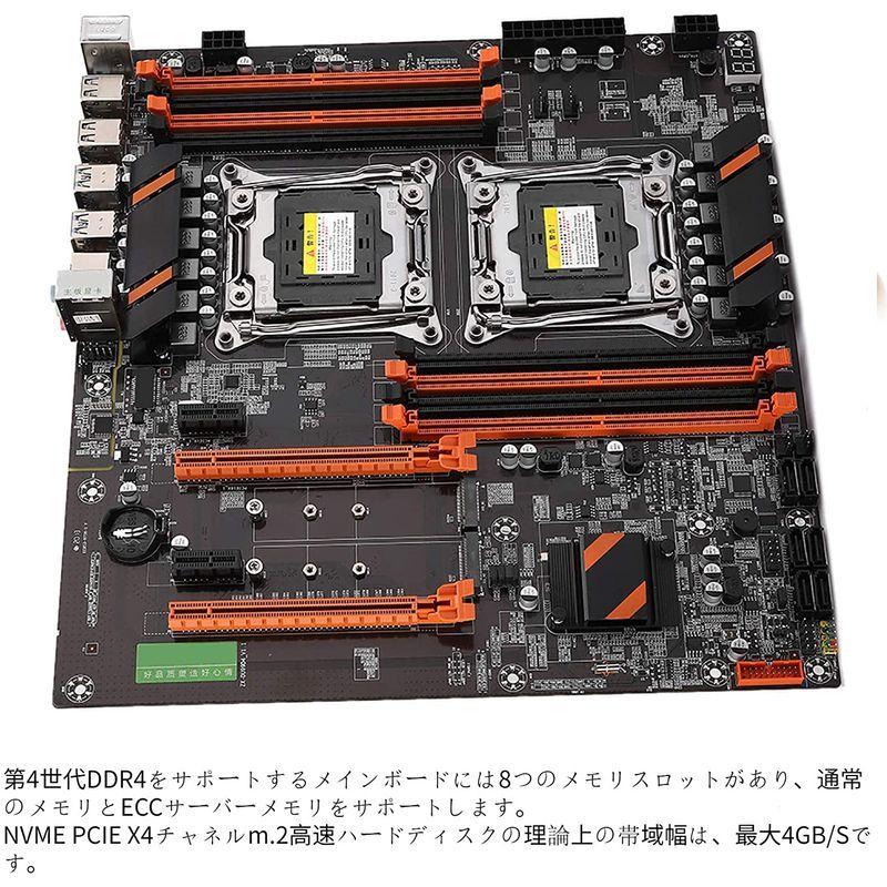 X99デュアル CPU マザーボード ギガビットネットワークカード LGA2011 メインボード LGA2011-V3 DDR4 2666 LGA2011 CPU マザーボード ギガビットネットワークカード メインボード V3 DDR4