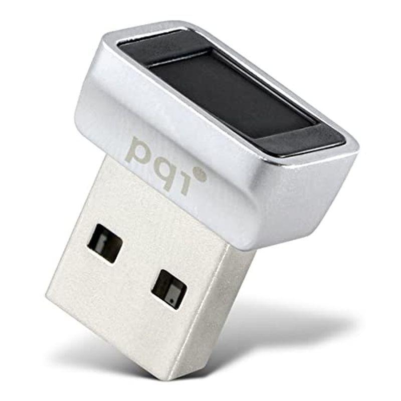 PQI USB指紋認証キー USBドングル Windows Hello機能対応 360°指紋センサー搭載 国内サポート DUFPSL2 シル