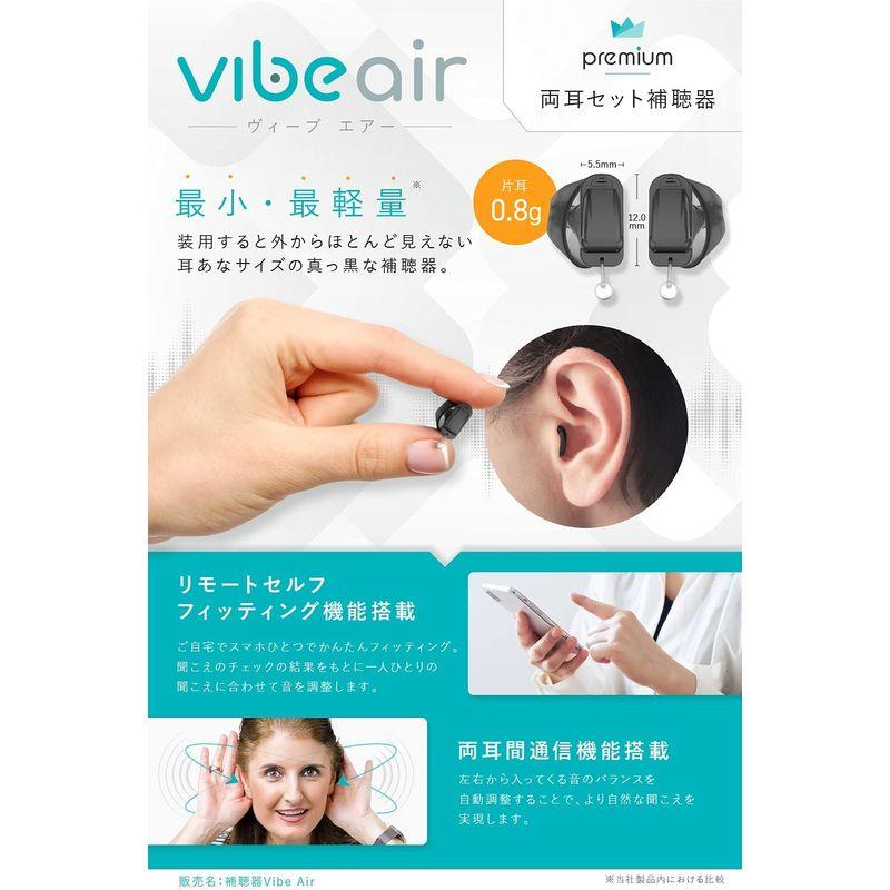 Vibe Air ヴィーブエア 補聴器 両耳セット 両耳間通信機能 リモートフィッティング 最小 最軽量 アプリ連携