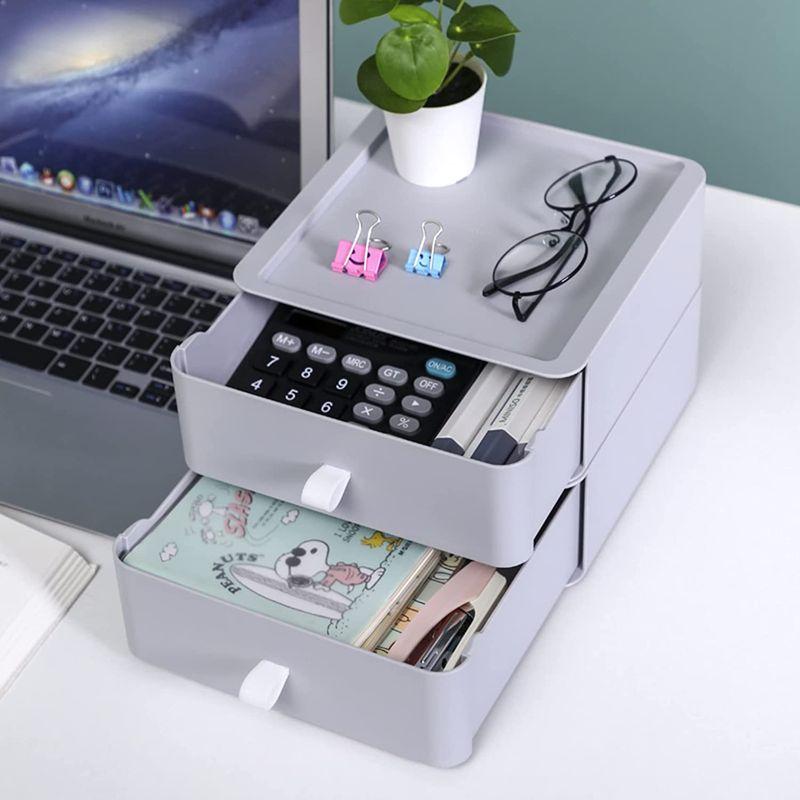 Marunaka Market 収納ボックス 小物入れ 引き出し 文房具 書類 化粧品 事務用品 卓上 (ピンク) 文机 marunaka market 収納ボックス 小物入れ 引き出し 文房具 書類 化粧品 事務用品 卓上 (ピンク)