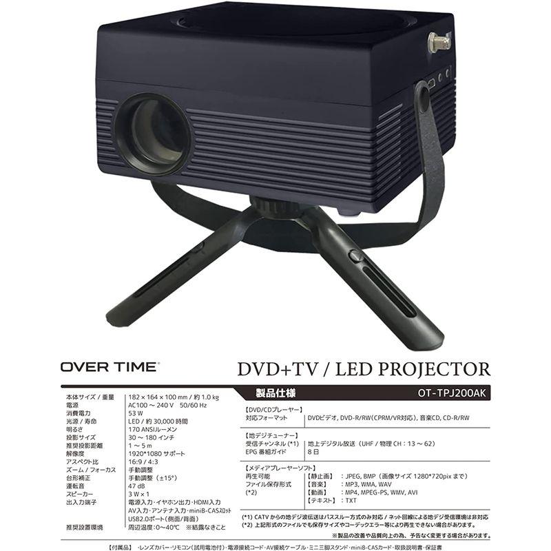 東京Deco プロジェクター 地デジTVチューナー 最大180インチ 一体型 LED 三脚付き 地上デジタルチューナー内蔵 ホームプロジェク プロジェクター 地デジTVチューナー 最大180インチ 一体型 LED 三脚付き 地上デジタルチューナー内蔵 ホームプロジェク