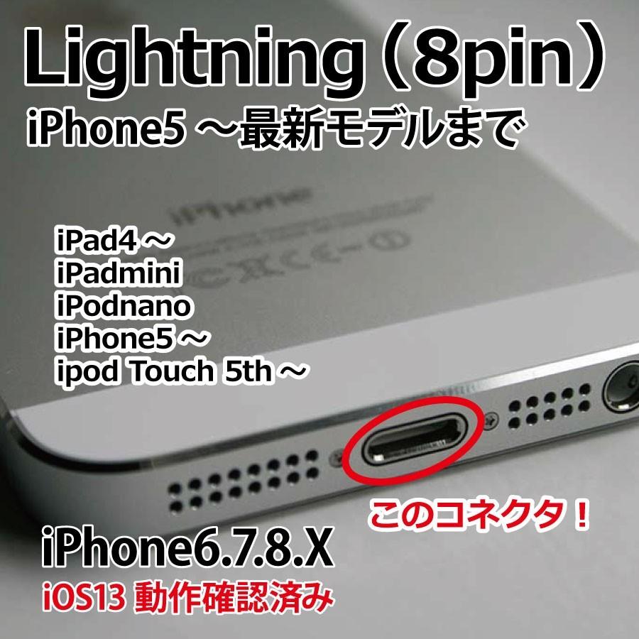3in1充電/データ転送USBケーブル「2個セット」30pin 30ピン　iPad iPhone4S 3GS iPod　8Pin 8ピン lightning　B04031｜marutokuya｜04