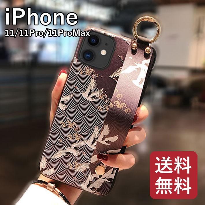 Iphone 和柄 スマホケース 鶴と青海波 Iphone11 11pro 11promax ベルト リング付き 新作 男女兼用 アイフォン スマホ スマフォ ケース カバー ソフト素材 S まるとくや 通販 Yahoo ショッピング