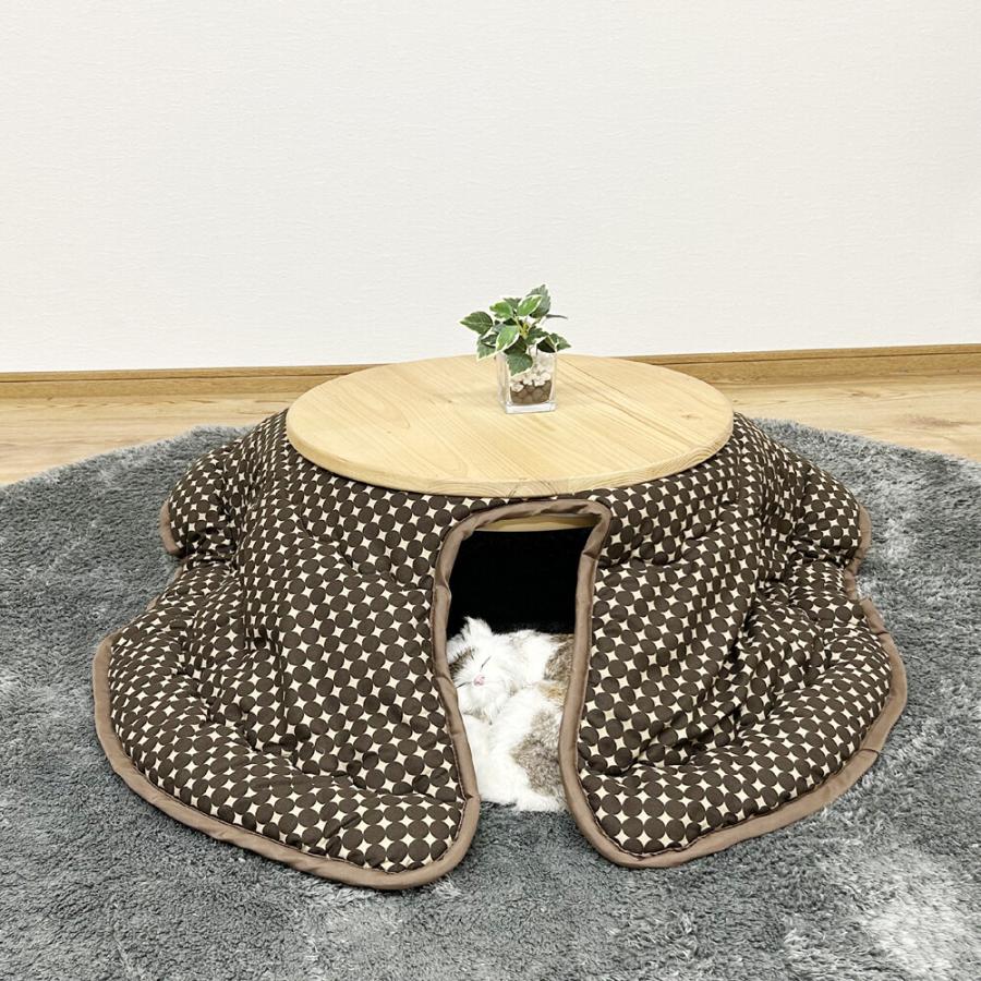 猫こたつ ナチュラル  国産ヒノキ材 国産布団 受注生産商品_1
