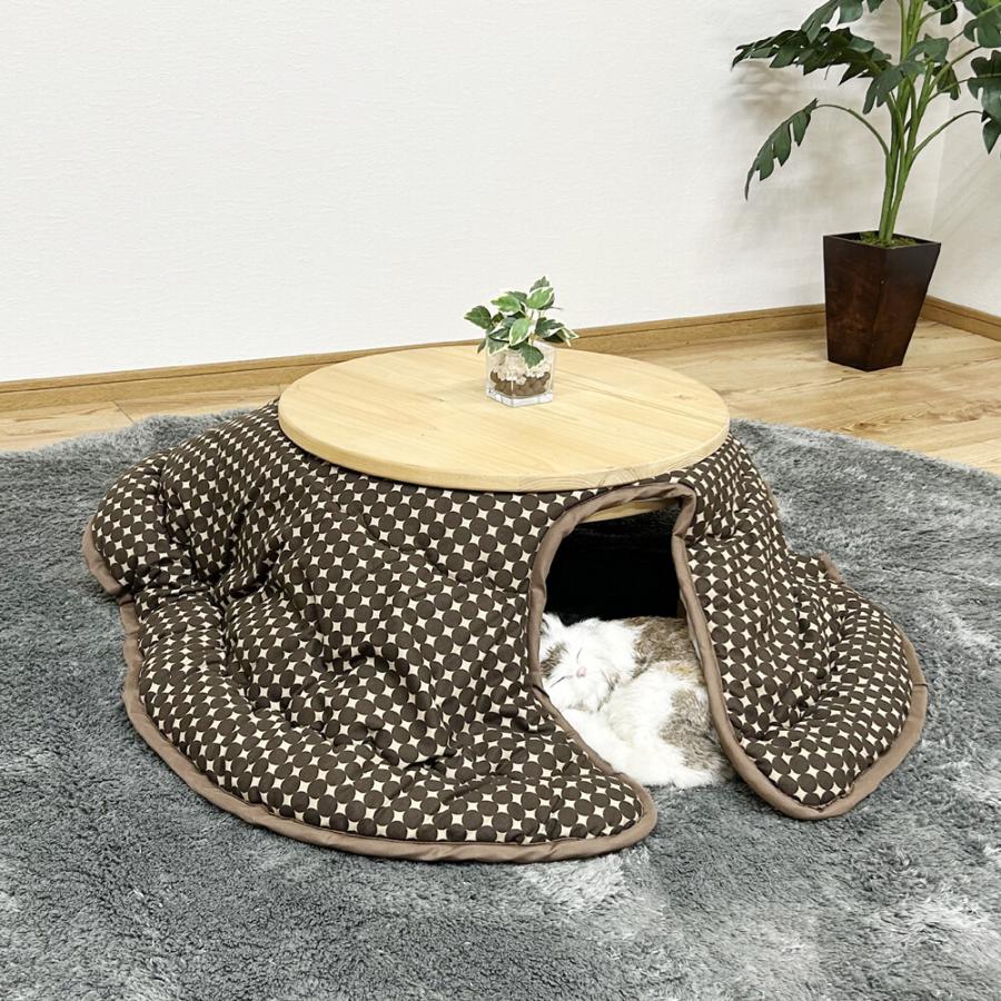 猫こたつ ナチュラル  国産ヒノキ材 国産布団 受注生産商品_2