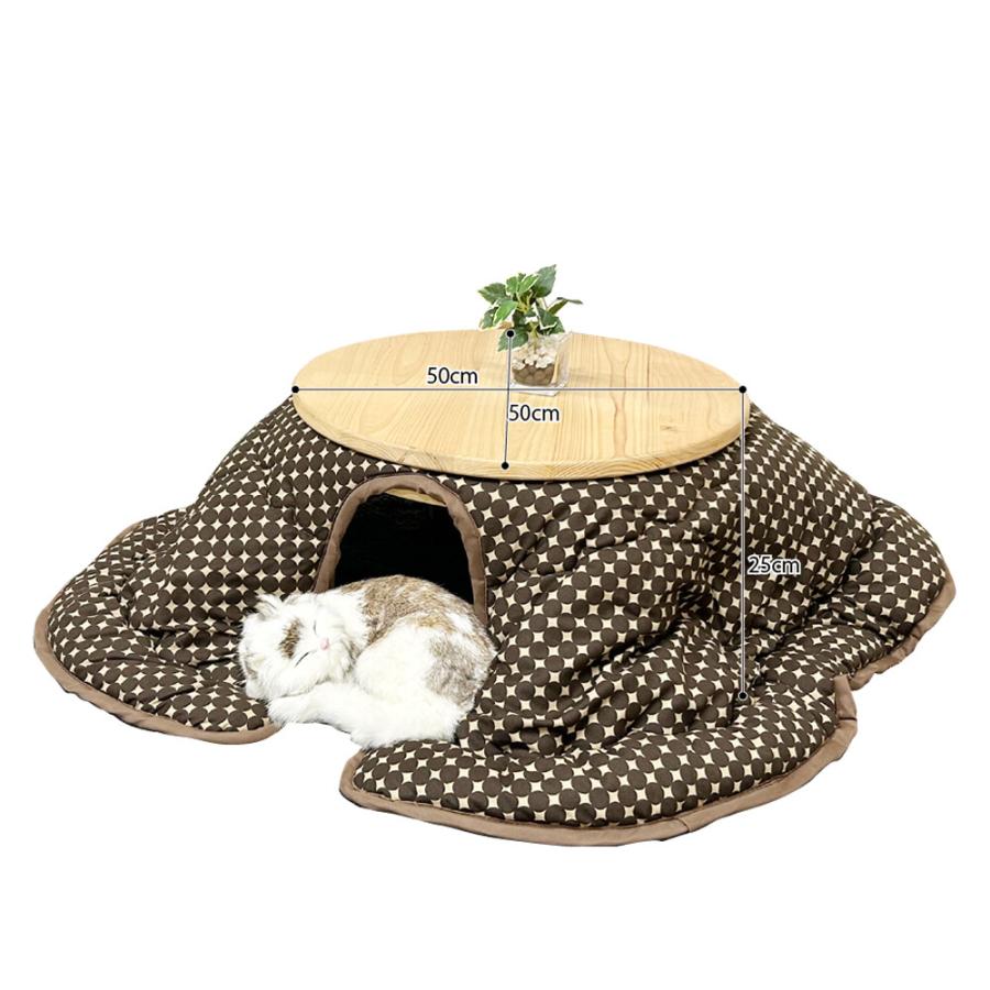 猫こたつ ナチュラル  国産ヒノキ材 国産布団 受注生産商品_4