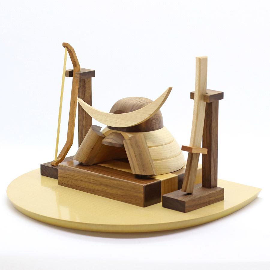 五月人形 兜 木製兜飾り 木製 無垢材の兜 Muku むく 伊達政宗 弓 太刀セット ハードメイプル突板 半円形敷板 コンパクト おしゃれ Gowd Mwm D W27 雛人形 五月人形 こいのぼりの丸富 通販 Yahoo ショッピング