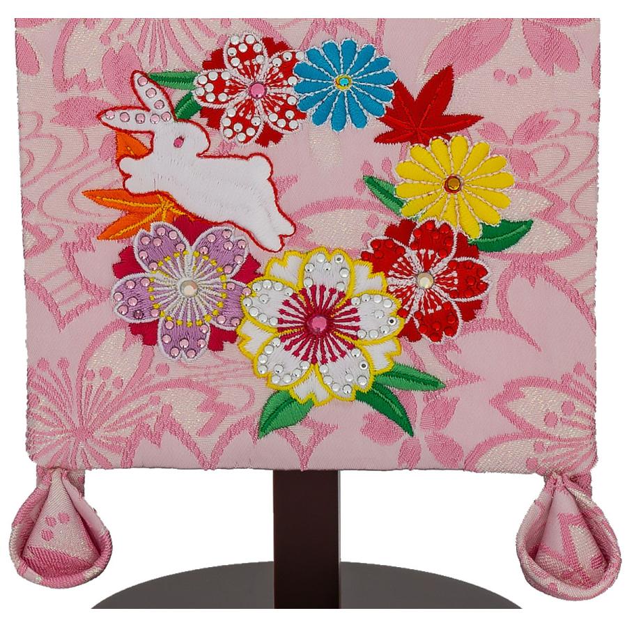 名前旗 女の子用 刺繍仕立て名前旗飾り 花と兎 小 毛せん付 名前 生年月日入代込 名前 生年月日部分は刺繍 Tpi 76 41 雛人形 五月人形 こいのぼりの丸富 通販 Yahoo ショッピング