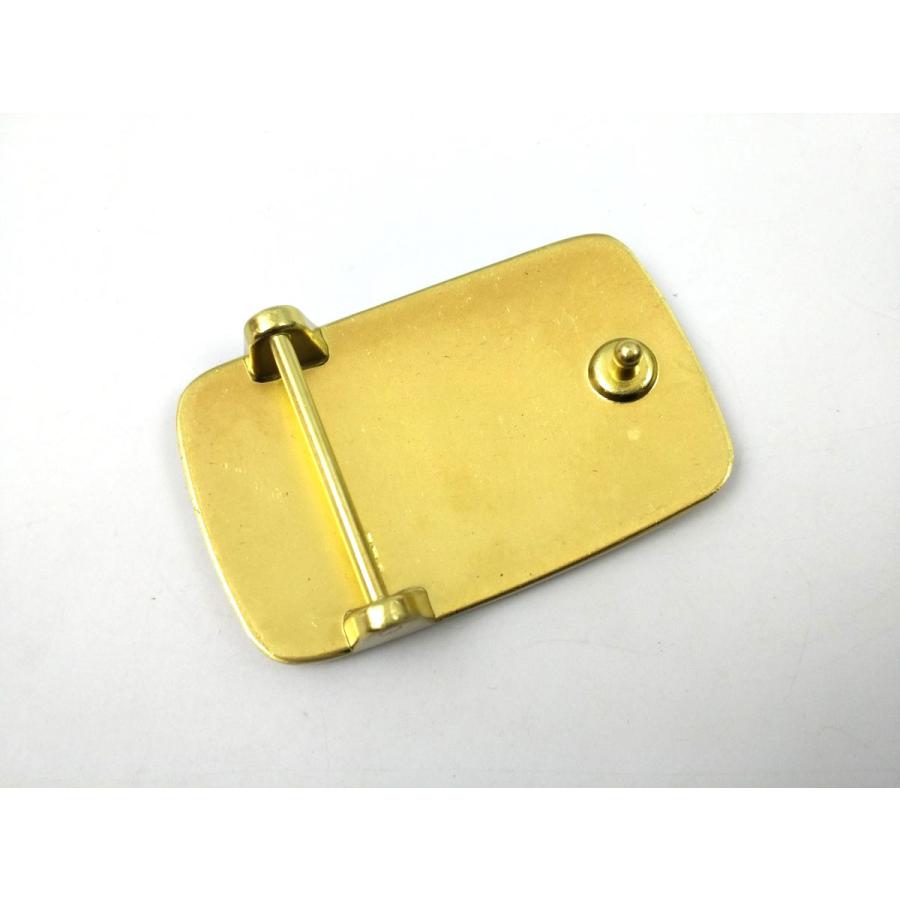 シンプル プレート バックルのみ ベルト無し ゴールド 7.8cmX5cm