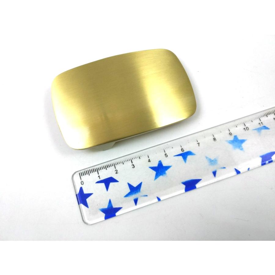 シンプル プレート バックルのみ ベルト無し ゴールド 7.8cmX5cm