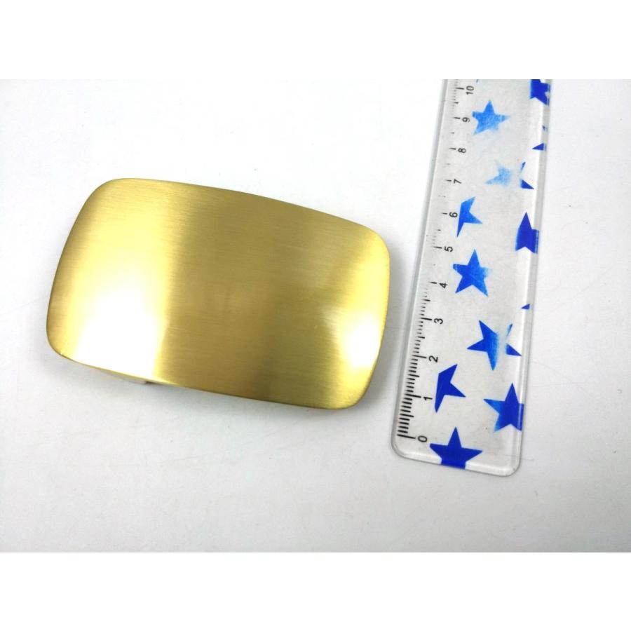シンプル プレート バックルのみ ベルト無し ゴールド 7.8cmX5cm