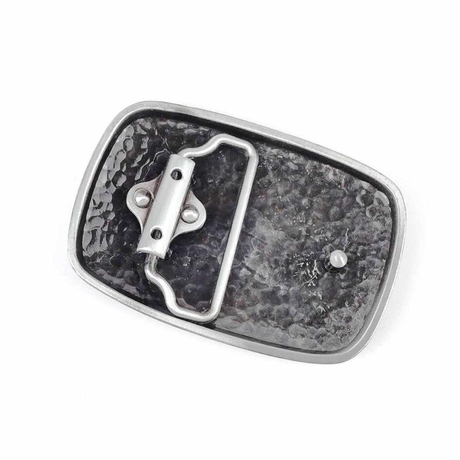 バックル シルバー シンプル タタキ上げ のみ 8cmX5.7cm メタル ベルト