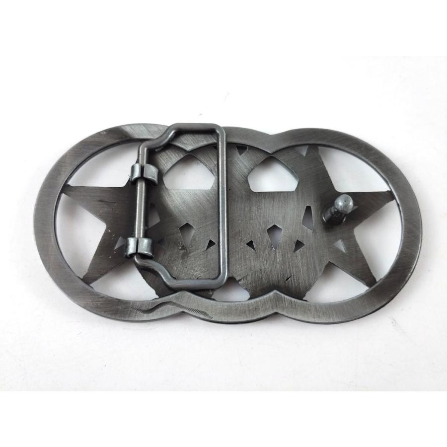 五芒星 3つ 悪魔 バックルのみ ベルト無し メタル ビンテージ風