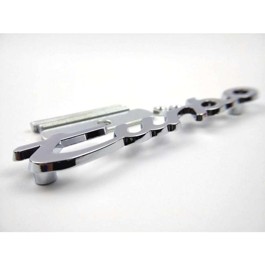 turbo フロントグリルエンブレム 金属製 メタル ターボ シルバー 13cm