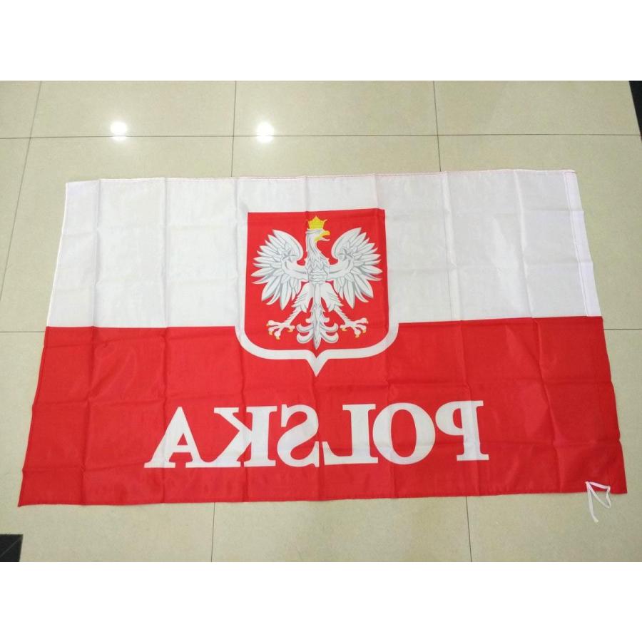 ポーランド国旗 大型フラッグ 150cmX90cm POLSKA 4号サイズ : まるとも