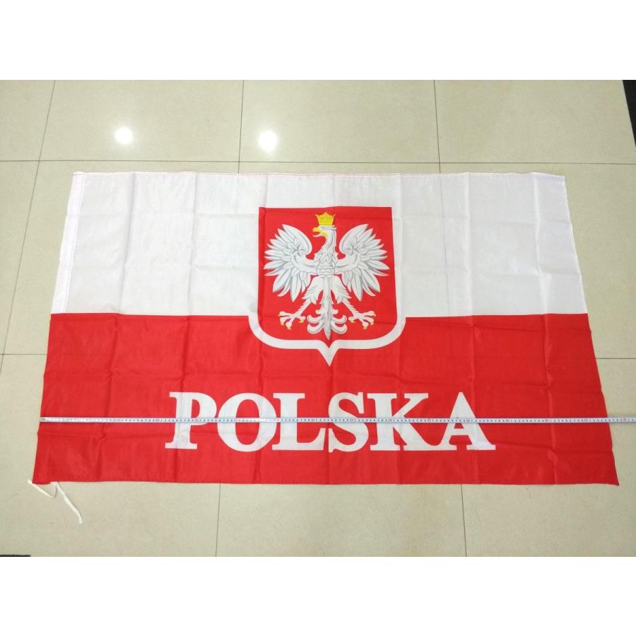 ポーランド国旗 大型フラッグ 150cmX90cm POLSKA 4号サイズ : まるとも