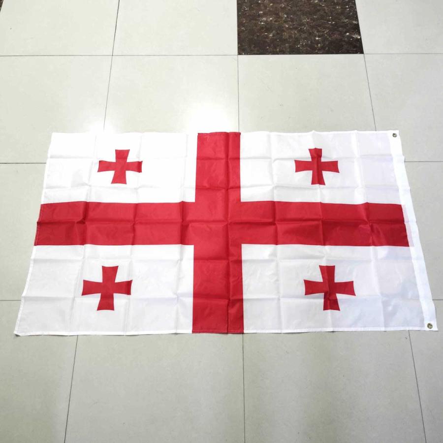 ジョージア 国旗 大型フラッグ 150cmX90cm 4号サイズ 旧名グルジア
