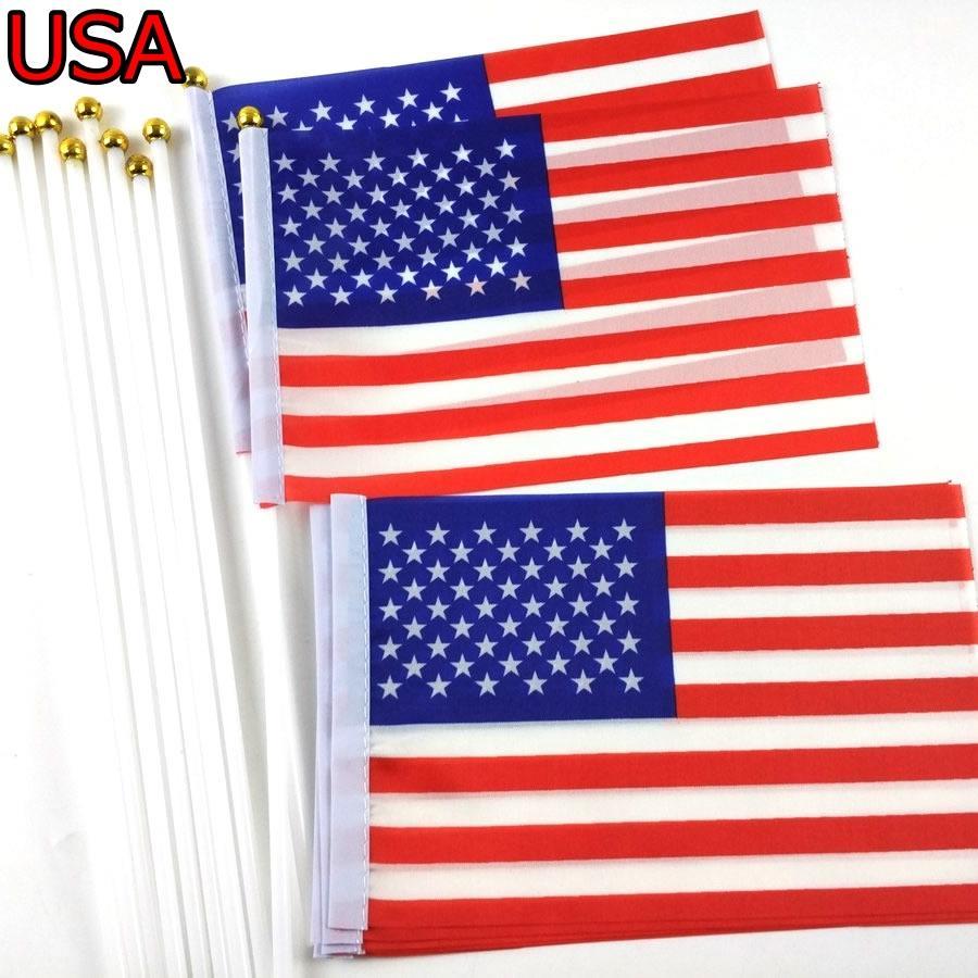 アメリカ国旗 ミニフラッグ 10点セット 8号 棒付き USA DM便発送 :FL145:まるともストア - 通販 - Yahoo!ショッピング アメリカ国旗 ミニフラッグ 10点セット 8号 棒付き USA DM便発送 :FL145:まるともストア - 通販 - Yahoo!ショッピング