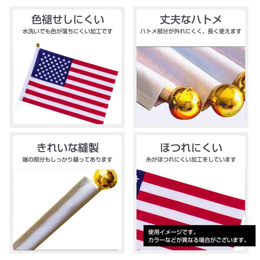 爆買 アメリカ国旗 ミニフラッグ 10点セット 8号 21cmX14cm 棒付き USA