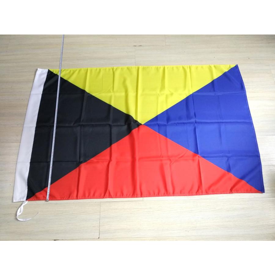 Z旗 Z信号旗 大型フラッグ 国旗 旗 150x90cm 4号サイズ DM便送料無料｜marutomostore｜03