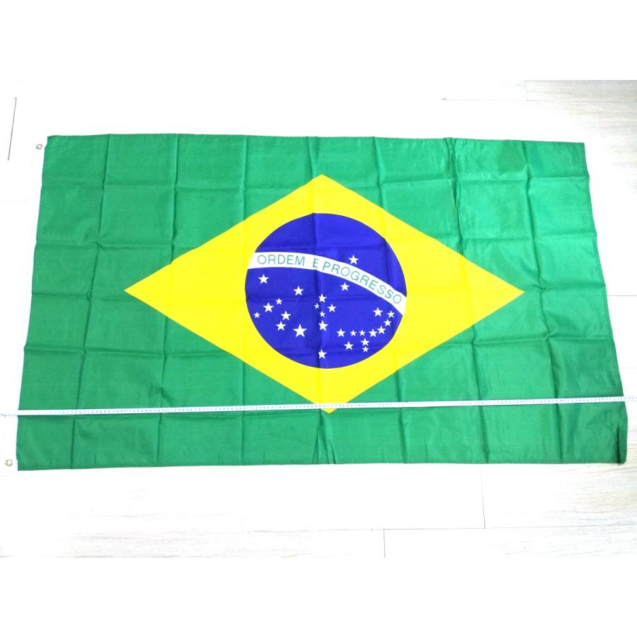 ブラジル 国旗 アウリヴェルジ 大型フラッグ 155cmX90cm 4号サイズ Y7