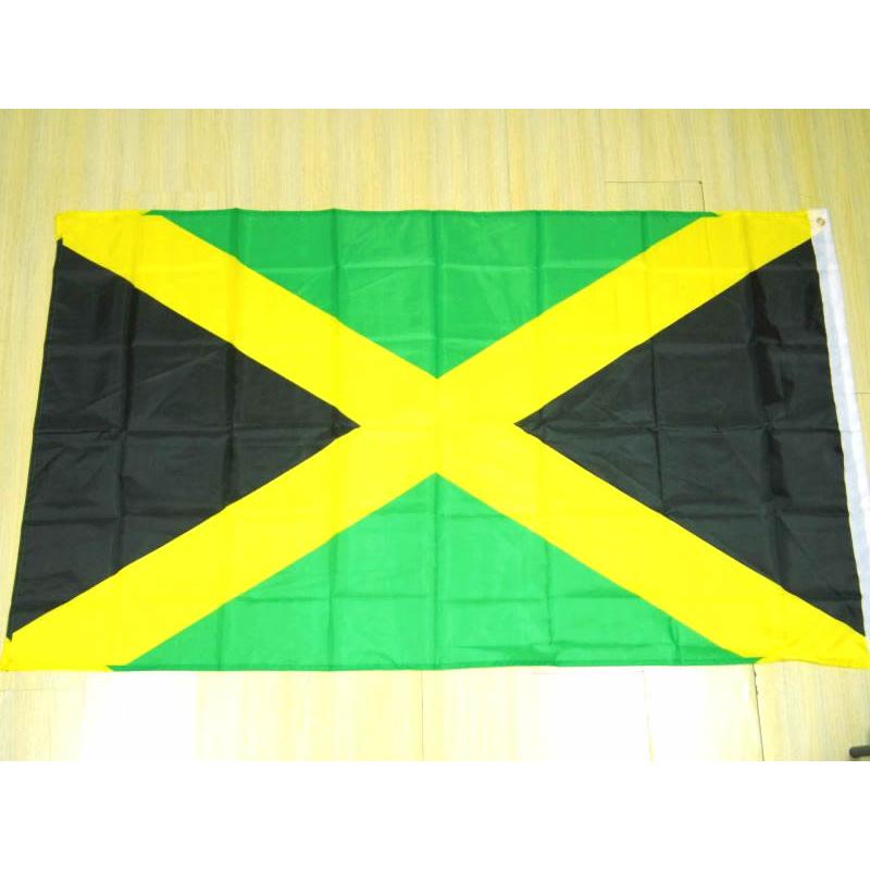 ジャマイカ国旗 大型フラッグ 4号 154cmX90cm 聖アンデレ十字 三色旗