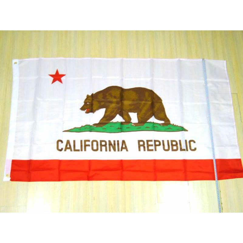 スタンダードカルフォルニア　フラッグ　国旗 カリフォルニア州旗 CA 大型フラッグ 4号 150cmX90cm : まるともストア