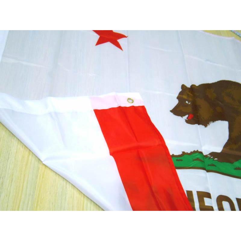 カリフォルニア州旗 CA 大型フラッグ 4号 150cmX90cm : まるともストア