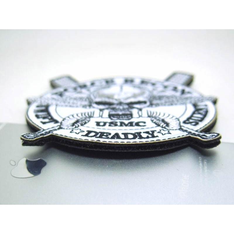 FORCE RECON スカル パッチ ワッペン サバゲー ミリタリー 12.5cm DM便