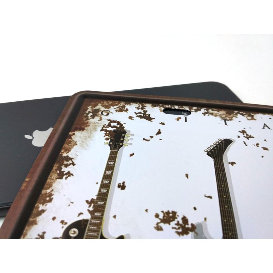 アメリカン風ブリキ看板 ナンバープレート ギター お部屋のインテリア