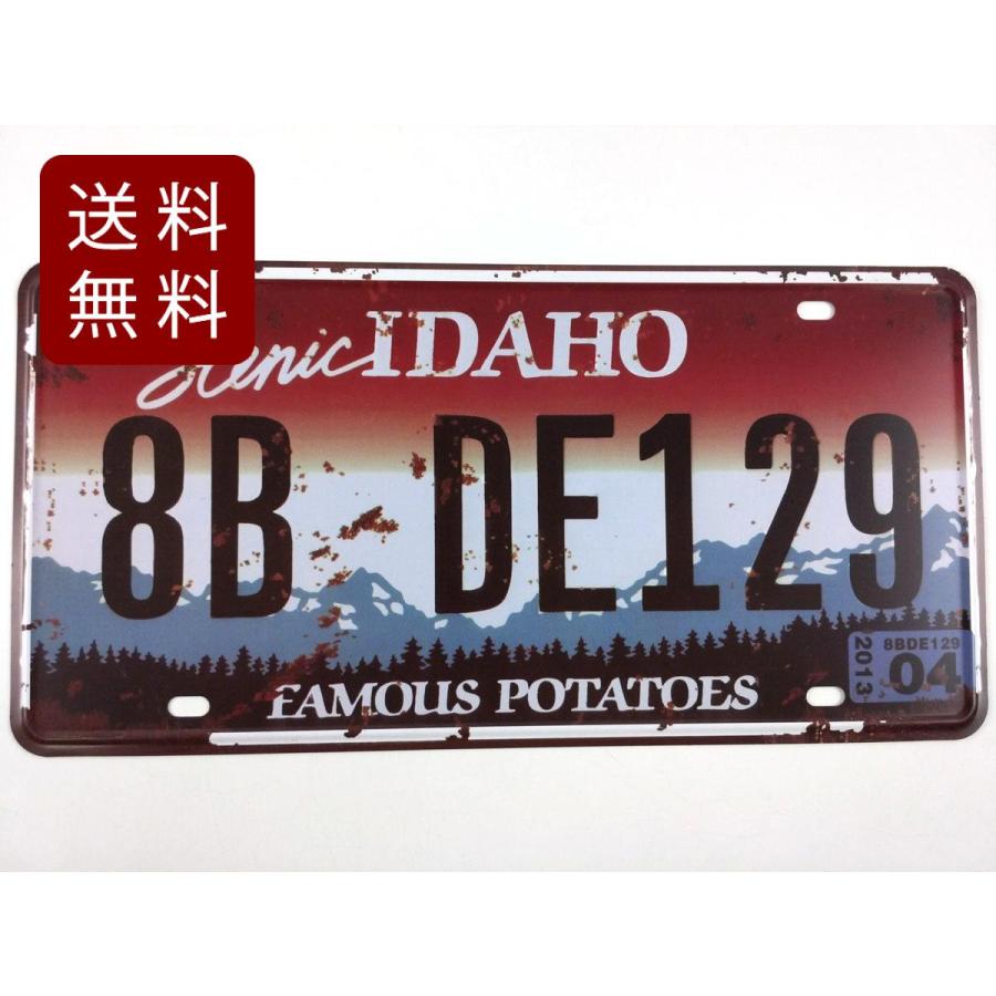 おしゃれ アメリカン風ブリキ看板 ナンバープレート アイダホ州 Famous Potato 30 5cmx15 5cm Dm便