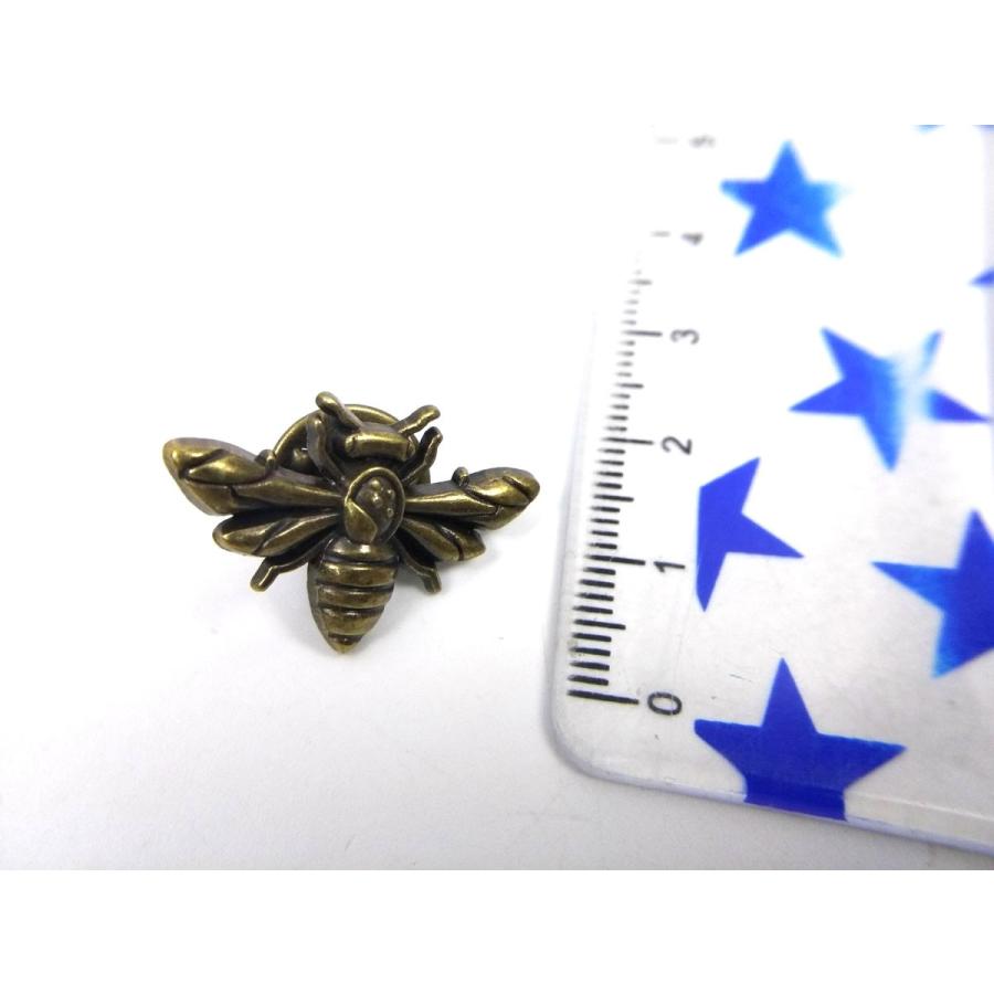 ハチ ピンバッジ ピンズ ビンテージ風 ミツバチ 蜜蜂 ゴールド 3cmX2cm