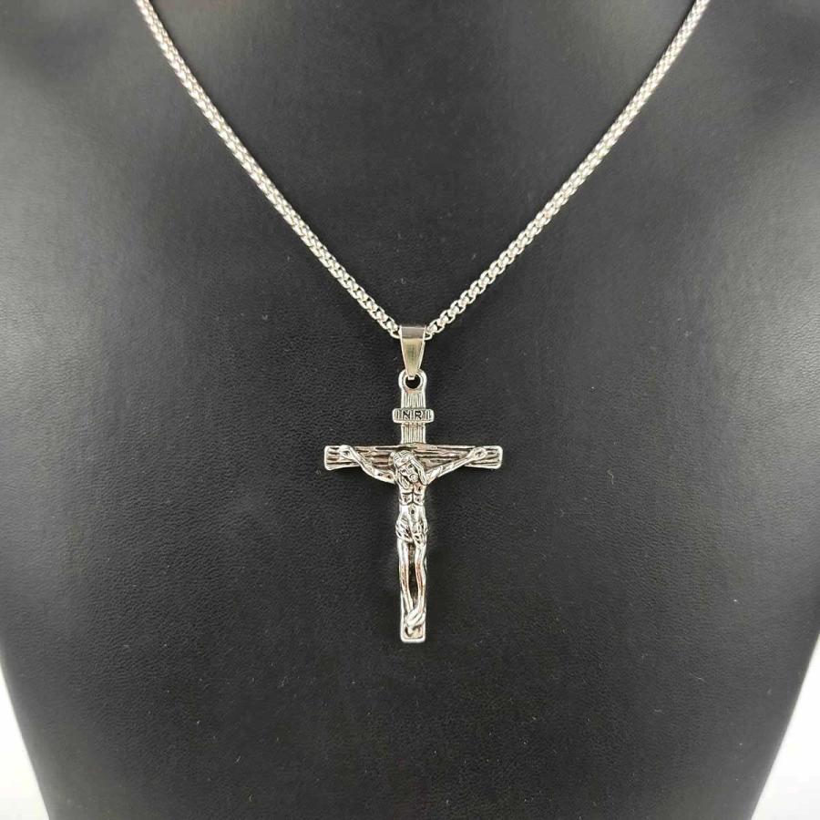 クロスペンダント ネックレス クロス ネックレス ペンダント 十字架 ステンレス シルバー