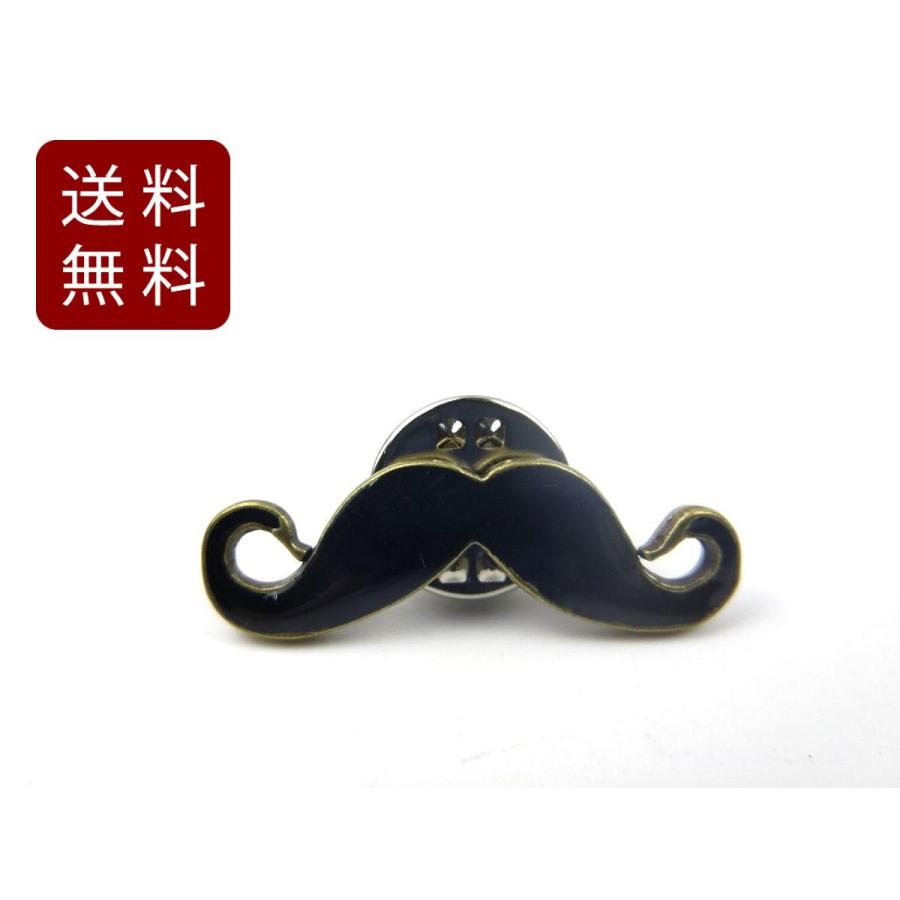ヒゲ男爵 髭 ピンバッジ ピンズ 銅カラー 2.8cmX1cm DM便送料無料